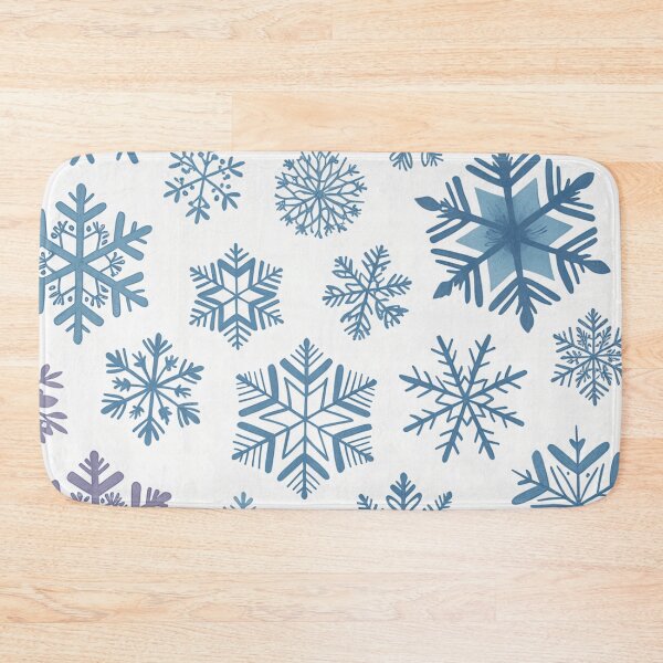 Item preview, Hand-Drawn Blue & Purple Snowflake Seamless Pattern Throw Blanket & Pillow designed and sold by ZyxDes.