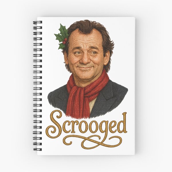 Item preview, Scrooged Bill Murray Faux Embroidery Christmas Portrait - Funny Holiday Movie Sticker Classic Tee designed and sold by GeniePixel.