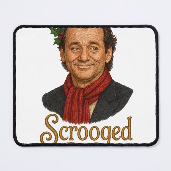 Item preview, Scrooged Bill Murray Faux Embroidery Christmas Portrait - Funny Holiday Movie Sticker Classic Tee designed and sold by GeniePixel.