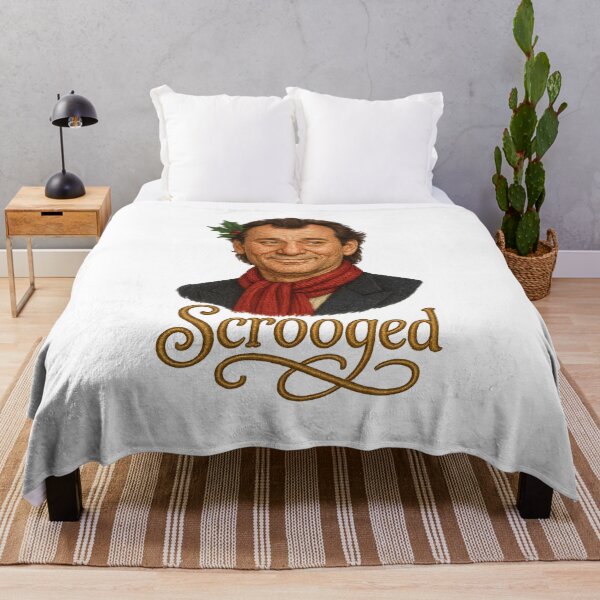 Item preview, Scrooged Bill Murray Faux Embroidery Christmas Portrait - Funny Holiday Movie Sticker Classic Tee designed and sold by GeniePixel.