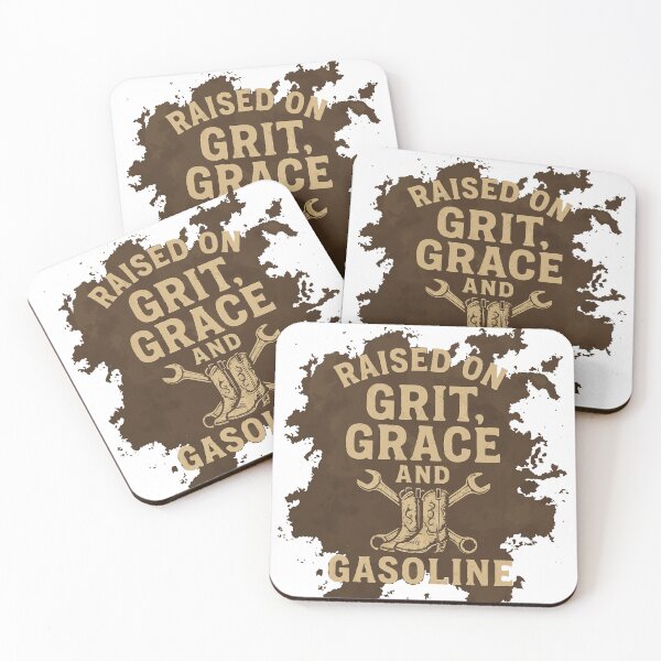 Item preview, Raised on Grit, Grace, and Gasoline – Retro Western Cowboy Boots & Wrenches Design designed and sold by DaEeX.