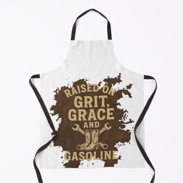 Item preview, Raised on Grit, Grace, and Gasoline – Retro Western Cowboy Boots & Wrenches Design designed and sold by DaEeX.