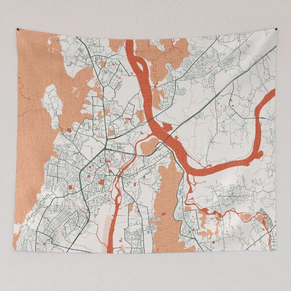 Item preview, Thane City Map of Maharashtra, India - Bohemian designed and sold by deMAP.