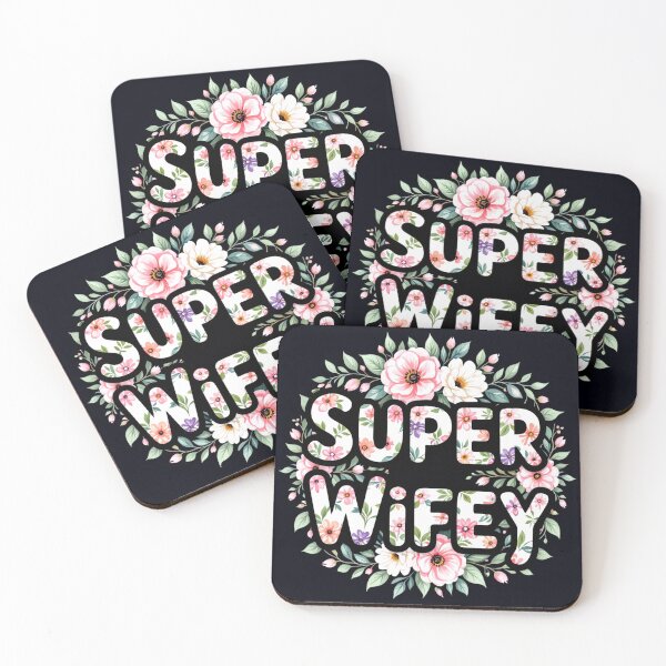 Item preview, super wifey floral typography colorful design designed and sold by SmashingDeals.