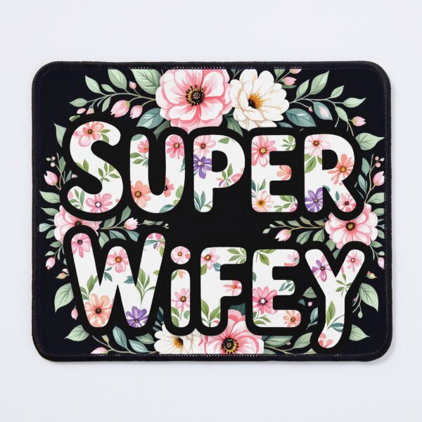 Item preview, super wifey floral typography colorful design designed and sold by SmashingDeals.