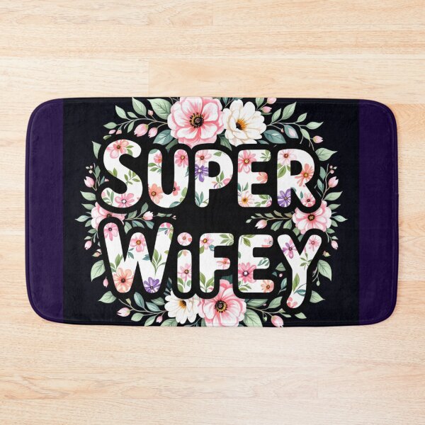 Item preview, super wifey floral typography colorful design designed and sold by SmashingDeals.