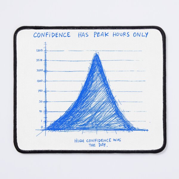 Item preview, Confidence Has Peak Hours Only - Funny Graph designed and sold by RDproject.