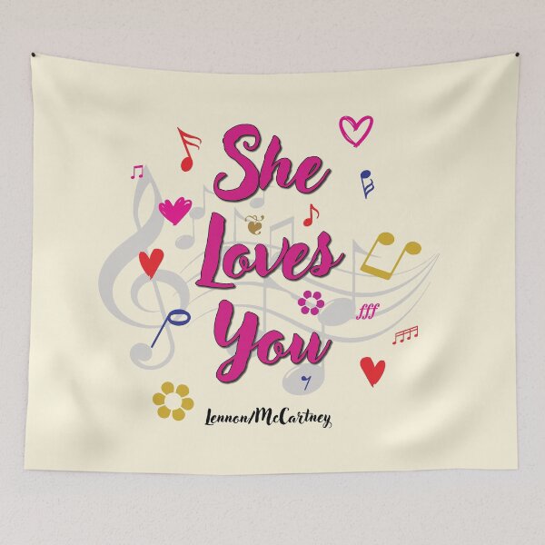Item preview, She Loves You Popular Song Title designed and sold by CharlottePlaceArt.
