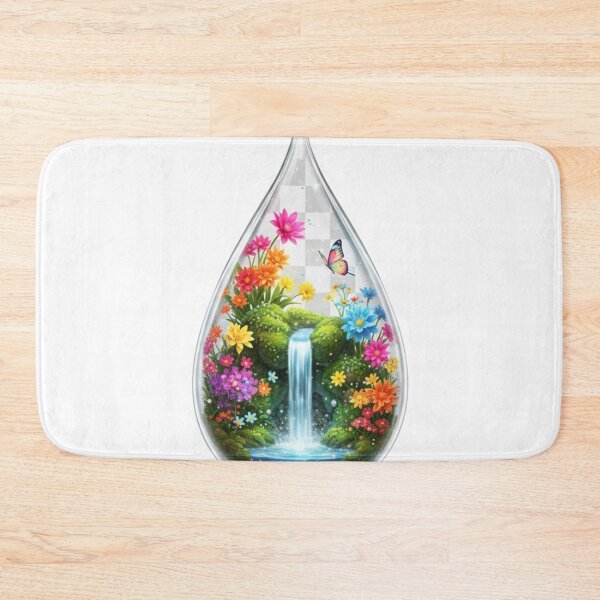 Item preview, Enchanted Teardrop Garden of Joy Pendant | Magical Waterfall & Butterfly | Vibrant Floral Terrarium Art | Nature Lover's Dream Necklace Design | Whimsical Happiness Gift designed and sold by MonaRose_Art.