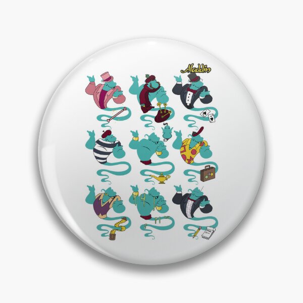Item preview, Genie Colorful Outfit Variations – Cute Magic Spirit Cartoon Art designed and sold by SantoAtti.