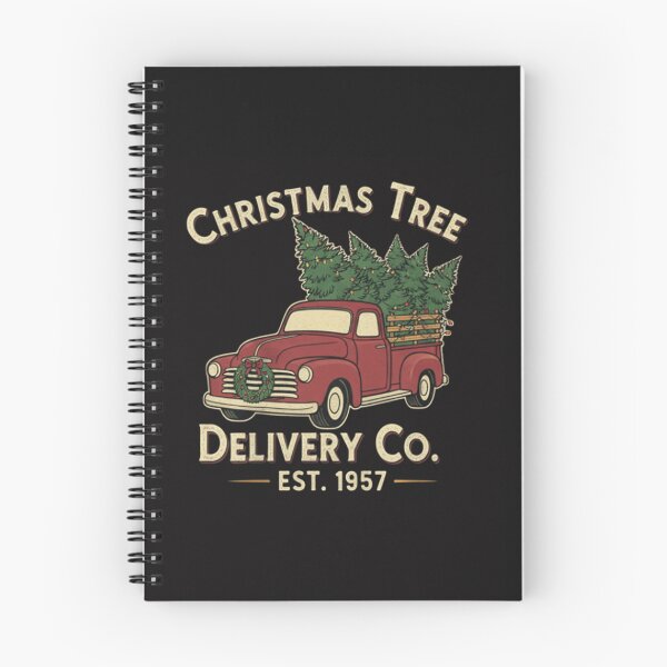 Item preview, Vintage Christmas Tree Delivery Truck T-Shirt – Retro Pine Tree Pickup with Lights & Wreath on Black Tee designed and sold by ZyxDes.