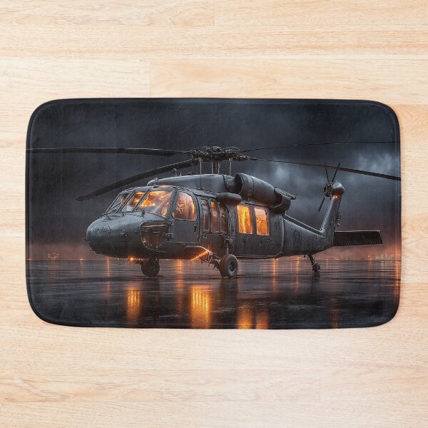 Item preview, American Black Hawk During Maintenance at the Battlefield in Low Light designed and sold by Skyframe Aviation.