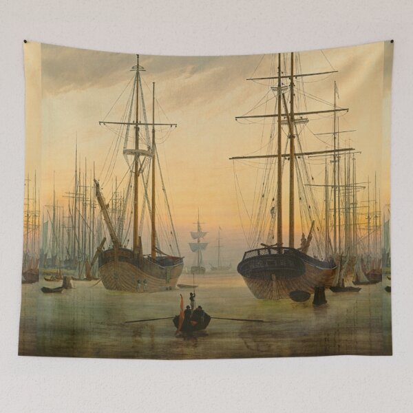 Item preview, View of a harbour designed and sold by SharonTheFirst.
