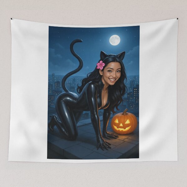 Item preview, Shanti Riveria latex black cat bodysuit all fours designed and sold by CathryneDelamort.