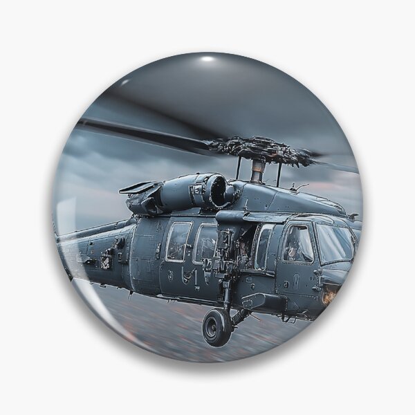 Item preview, Military Black Hawk Resting on the Airfield at Open Farmland after Mission Completion designed and sold by Skyframe Aviation.
