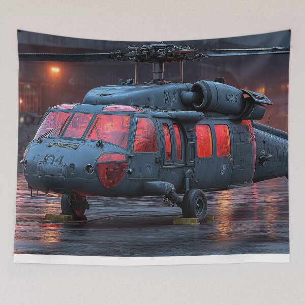 Item preview, US Army UH60 Preparing for Mission at the Desert in Cold Weather designed and sold by Skyframe Aviation.
