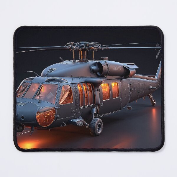 Item preview, Military Black Hawk Taxiing Across Dusty Plains at Dawn designed and sold by Skyframe Aviation.