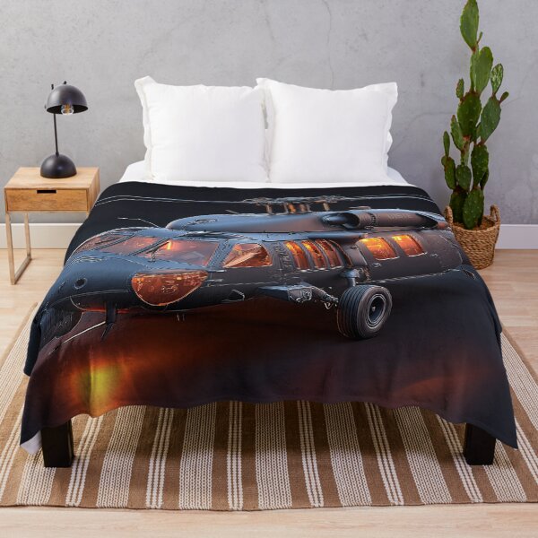 Item preview, Military Black Hawk Taxiing Across Dusty Plains at Dawn designed and sold by Skyframe Aviation.