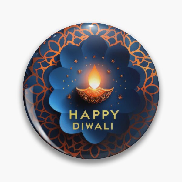 Item preview, Happy Diwali text with floral mandala art and decorative elements, background, AI Generated designed and sold by dvoevnore.