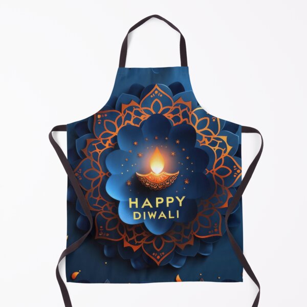 Item preview, Happy Diwali text with floral mandala art and decorative elements, background, AI Generated designed and sold by dvoevnore.