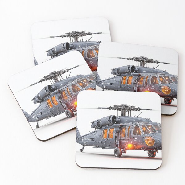 Item preview, Black Hawk Helicopter On the Ground at the Ocean Shore at Dawn designed and sold by Skyframe Aviation.