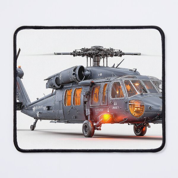 Item preview, Black Hawk Helicopter On the Ground at the Ocean Shore at Dawn designed and sold by Skyframe Aviation.