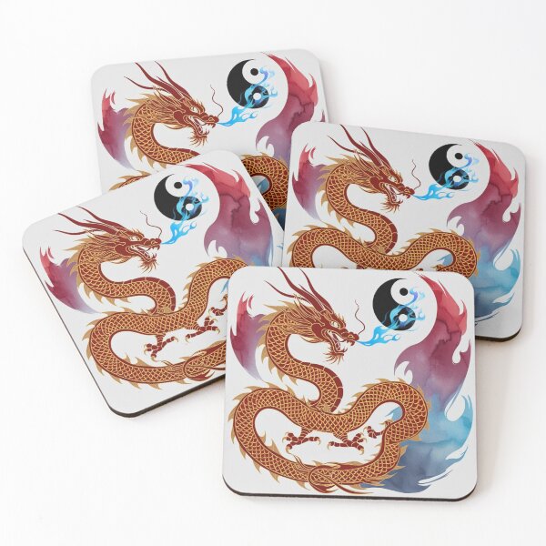 Item preview, Fiery Dragon Breathing Yin-Yang Eternal Balance designed and sold by Bilikaru.