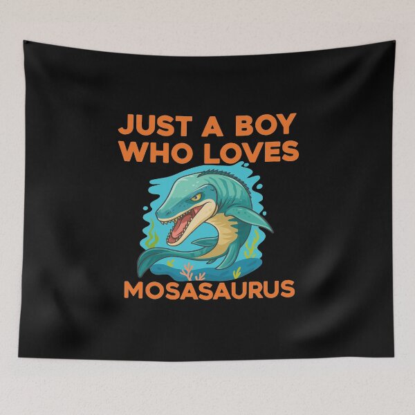 Item preview, Just a Boy Who Loves Mosasaurus | Cute Dino Ocean Illustration designed and sold by sssweetness.