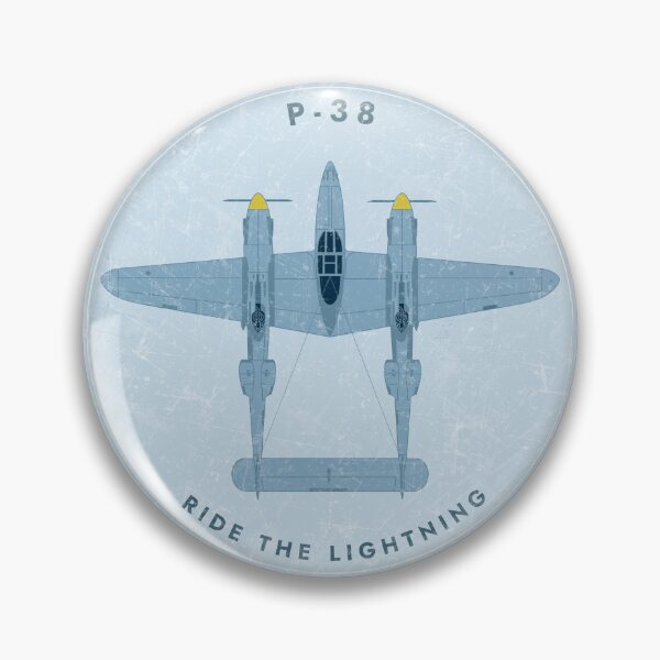 Item preview, P-38 Ride The Lightning Badge designed and sold by BGALAXY.