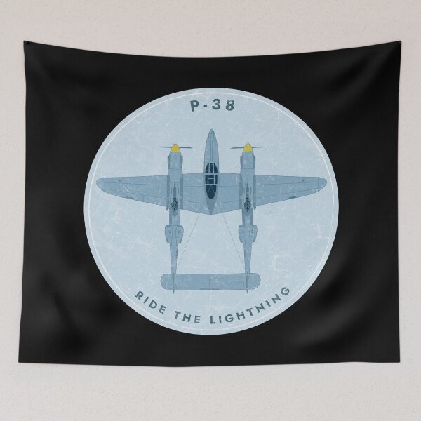 Item preview, P-38 Ride The Lightning Badge designed and sold by BGALAXY.