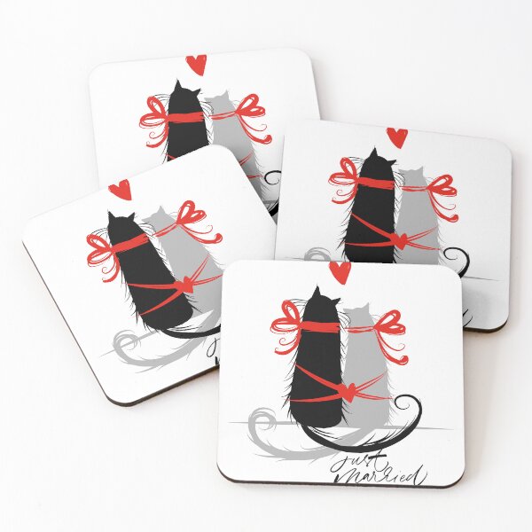 Item preview, Just married cats designed and sold by CaseMastery.