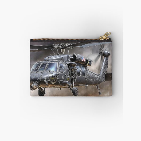 Item preview, Combat Black Hawk Flying Low Across the Forward Operating Base at Dusk designed and sold by Skyframe Aviation.