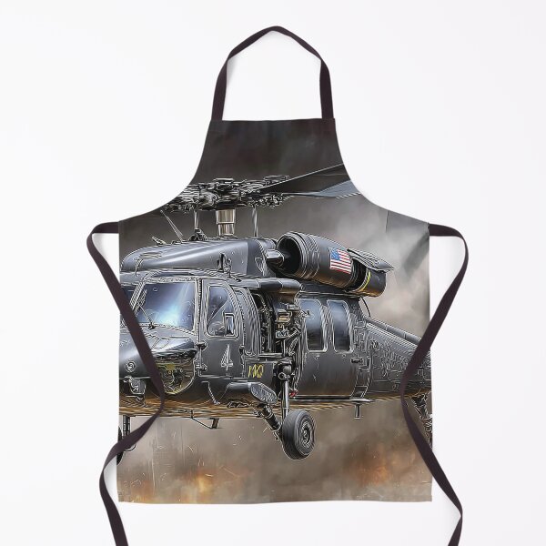 Item preview, Combat Black Hawk Flying Low Across the Forward Operating Base at Dusk designed and sold by Skyframe Aviation.