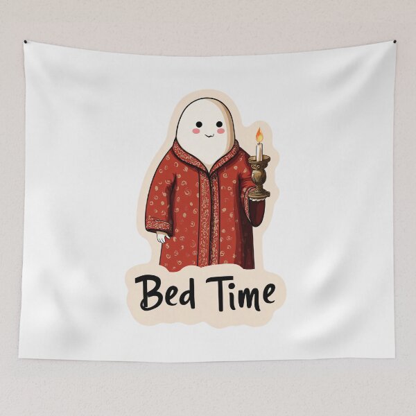 Item preview, Cute Cozy Ghost in Pajamas — “Bed Time” Design designed and sold by SleekLineSketches.