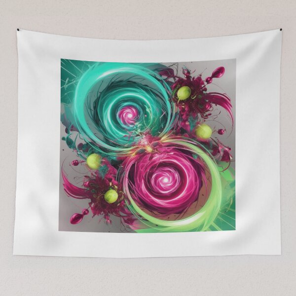 Item preview, Cosmic Vortex Swirls in Neon Chaos designed and sold by Bilikaru.
