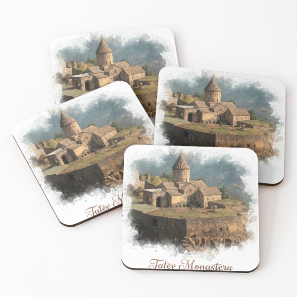 Item preview, Tatev Monastery Armenia Watercolor Art Historic Armenian Landmark  designed and sold by NareArt.