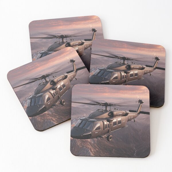 Item preview, UH60 Black Hawk In Flight Over Mountain Terrain during Training designed and sold by Skyframe Aviation.