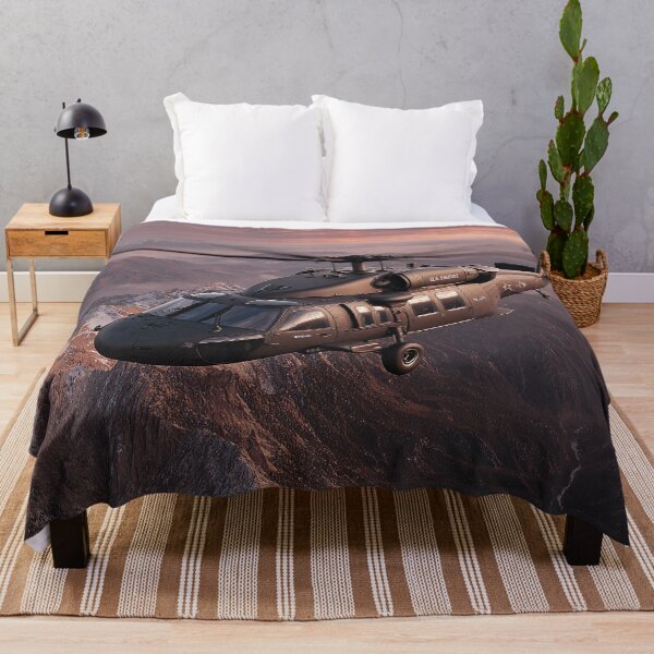 Item preview, UH60 Black Hawk In Flight Over Mountain Terrain during Training designed and sold by Skyframe Aviation.