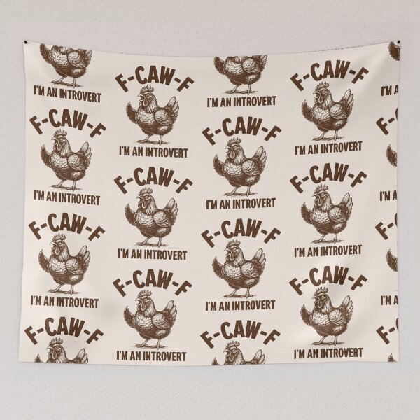 Item preview, F-Caw-F I'm An Introvert Angry Chicken Funny Introvert Humor designed and sold by KLArtzStore.