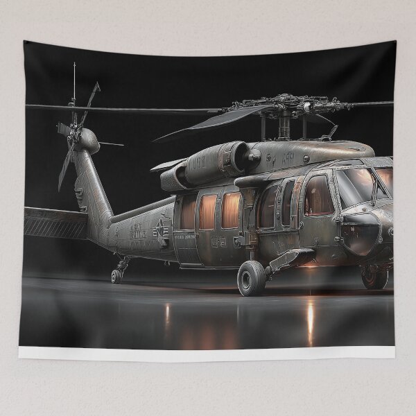 Item preview, Tactical Helicopter During Maintenance at the Battlefield at Dawn designed and sold by Skyframe Aviation.