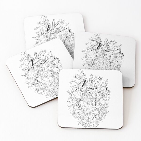 Item preview, Botanical heart line art designed and sold by Byond29.