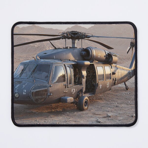 Item preview, Utility Helicopter Resting on the Airfield at Mountain Terrain on Patrol designed and sold by Skyframe Aviation.