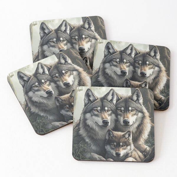 Item preview, Wolf Family in Forest designed and sold by PetsArt.