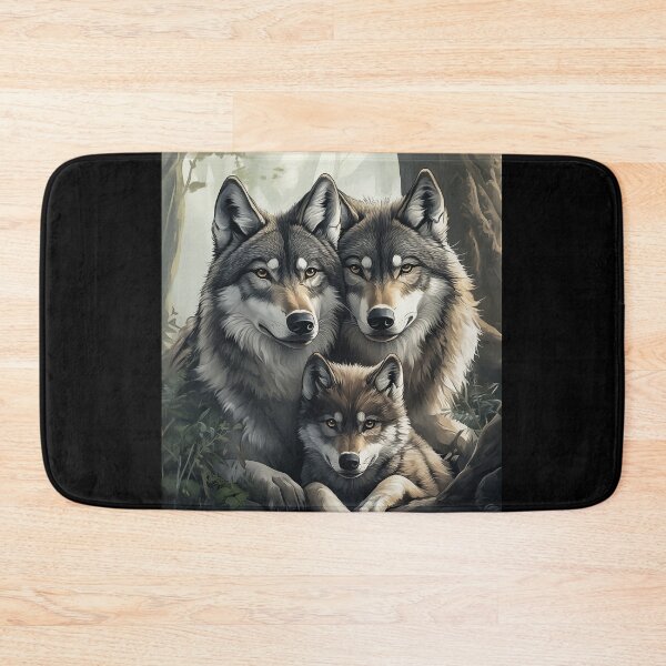 Item preview, Wolf Family in Forest designed and sold by PetsArt.