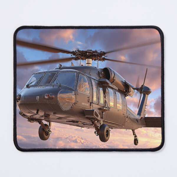 Item preview, Tactical Helicopter Flying Low Across the Base in Calm Air designed and sold by Skyframe Aviation.
