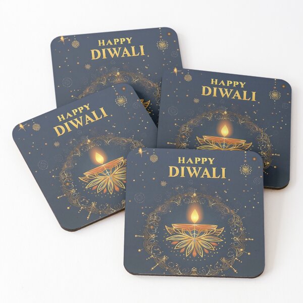 Item preview, Happy Diwali text with floral mandala art and decorative elements, background, AI Generated designed and sold by dvoevnore.