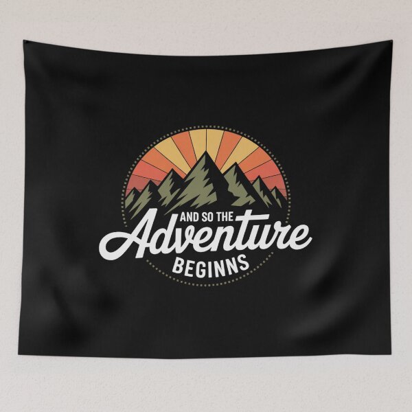 Item preview, And So The Adventure Begins Camping Hiking  designed and sold by TorjeARTStore.