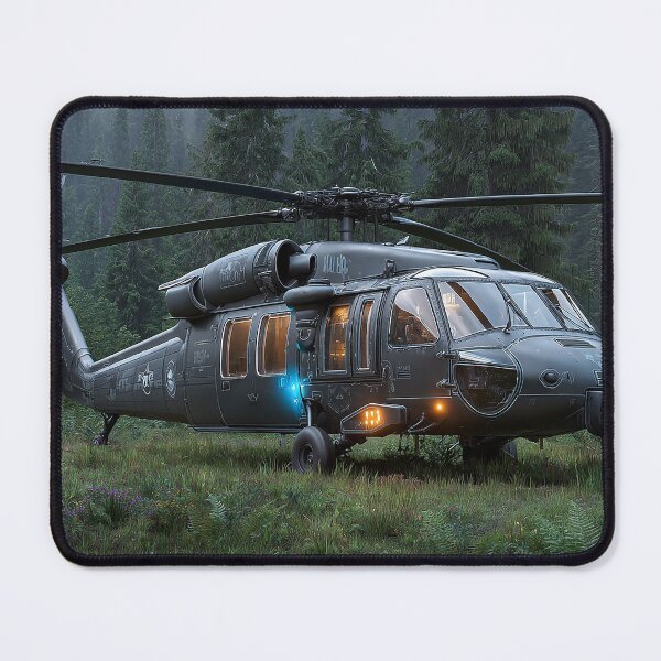 Item preview, The Black Hawk Preparing for Mission at Mountain Terrain in Foggy Conditions designed and sold by Skyframe Aviation.