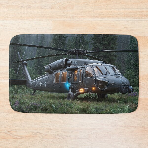 Item preview, The Black Hawk Preparing for Mission at Mountain Terrain in Foggy Conditions designed and sold by Skyframe Aviation.