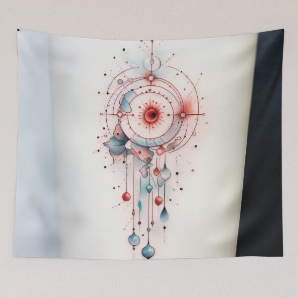 Item preview, Celestical tattoo of planets and stars on person's arm, AI generated designed and sold by dvoevnore.